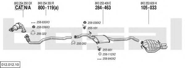 BOSAL 01201210 Система випуску ОГ