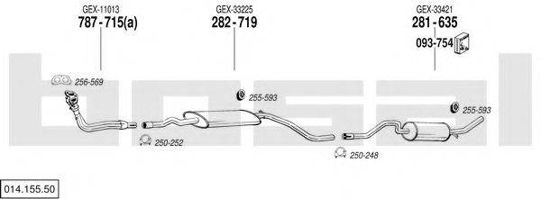 BOSAL 01415550 Система випуску ОГ