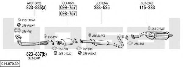 BOSAL 01497039 Система випуску ОГ