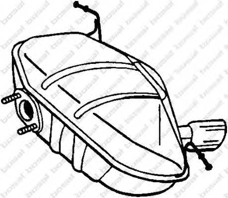 BOSAL 247413 Глушник вихлопних газів кінцевий