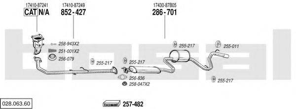 BOSAL 02806360 Система випуску ОГ