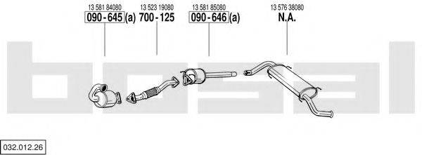 BOSAL 03201226 Система випуску ОГ