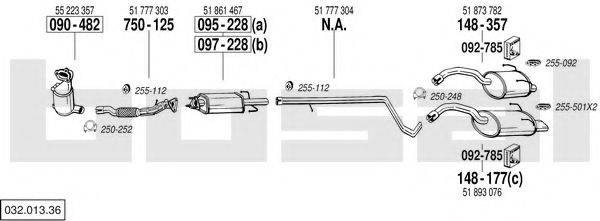 BOSAL 03201336 Система випуску ОГ