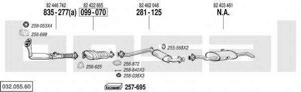 BOSAL 03205560 Система випуску ОГ