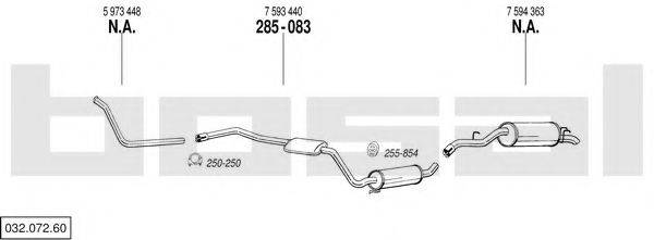 BOSAL 03207260 Система випуску ОГ