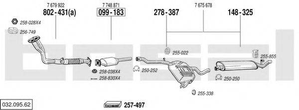 BOSAL 03209562 Система випуску ОГ