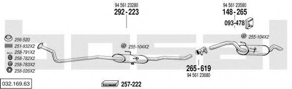 BOSAL 03216963 Система випуску ОГ