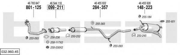 BOSAL 03296045 Система випуску ОГ