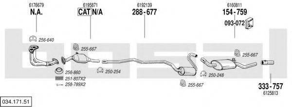 BOSAL 03417151 Система випуску ОГ