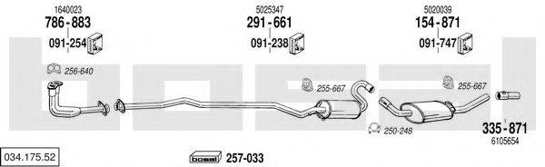 BOSAL 03417552 Система випуску ОГ