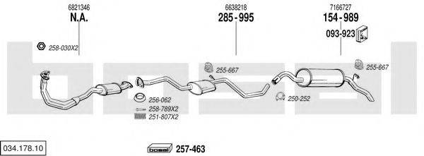 BOSAL 03417810 Система випуску ОГ