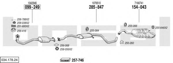 BOSAL 03417824 Система випуску ОГ