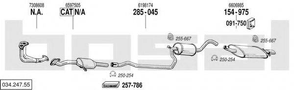 BOSAL 03424755 Система випуску ОГ