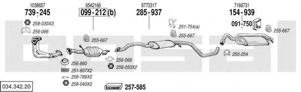 BOSAL 03434220 Система випуску ОГ