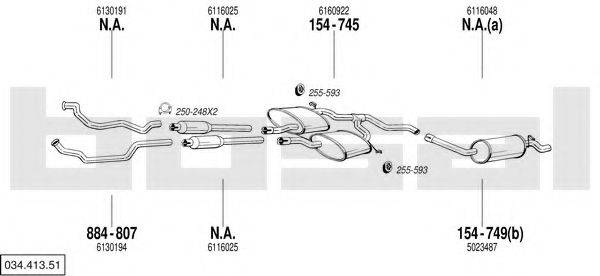 BOSAL 03441351 Система випуску ОГ