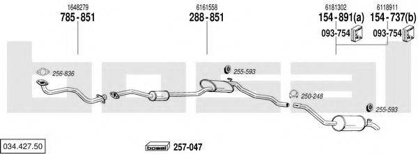 BOSAL 03442750 Система випуску ОГ