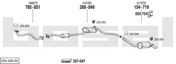 BOSAL 03442850 Система випуску ОГ