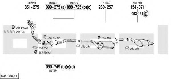 BOSAL 03495011 Система випуску ОГ