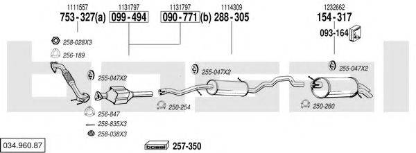 BOSAL 03496087 Система випуску ОГ