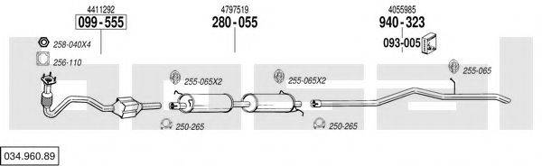 BOSAL 03496089 Система випуску ОГ