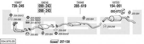 BOSAL 03497005 Система випуску ОГ