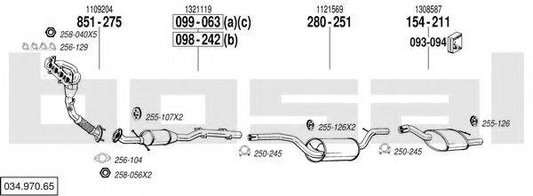 BOSAL 03497065 Система випуску ОГ