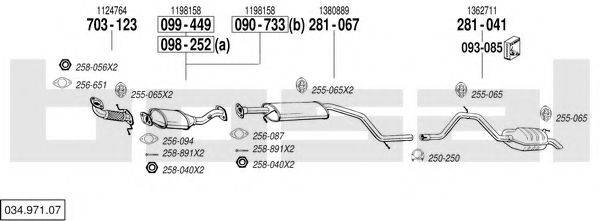 BOSAL 03497107 Система випуску ОГ