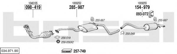 BOSAL 03497190 Система випуску ОГ