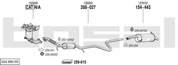 BOSAL 03499055 Система випуску ОГ