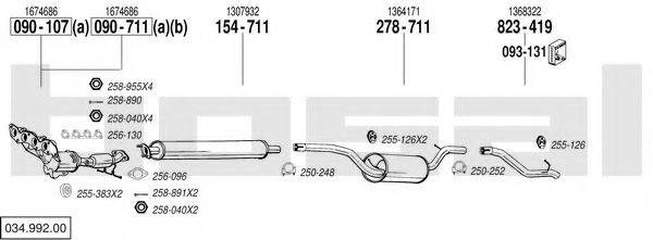 BOSAL 03499200 Система випуску ОГ