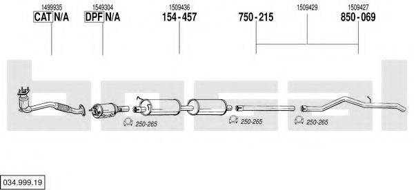 BOSAL 03499919 Система випуску ОГ