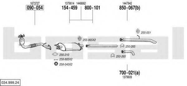 BOSAL 03499924 Система випуску ОГ