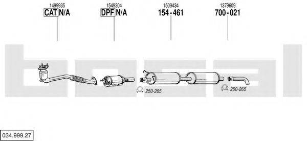 BOSAL 03499927 Система випуску ОГ