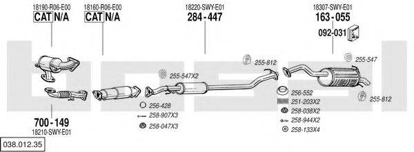 BOSAL 03801235 Система випуску ОГ