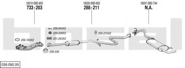 BOSAL 03809200 Система випуску ОГ