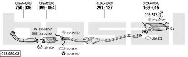 BOSAL 04395003 Система випуску ОГ