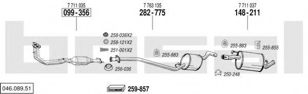 BOSAL 04608951 Система випуску ОГ