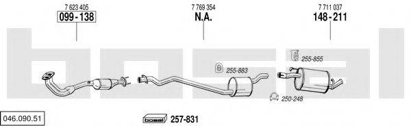 BOSAL 04609051 Система випуску ОГ