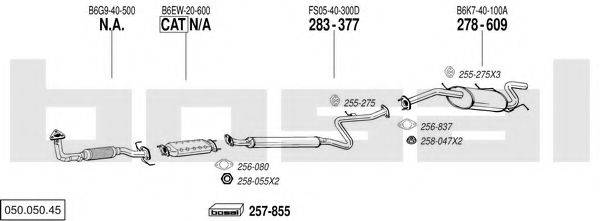 BOSAL 05005045 Система випуску ОГ