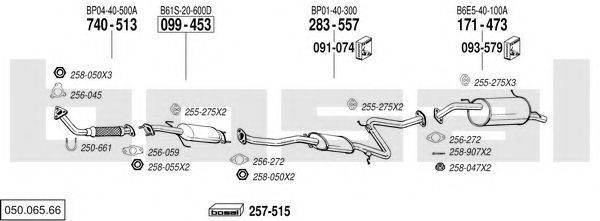 BOSAL 05006566 Система випуску ОГ