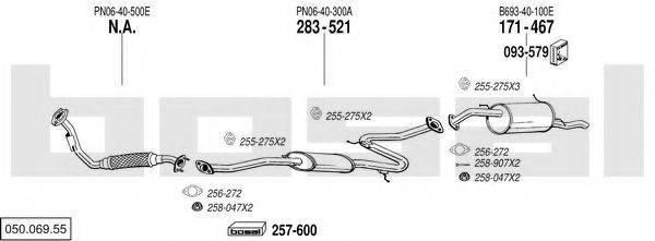 BOSAL 05006955 Система випуску ОГ