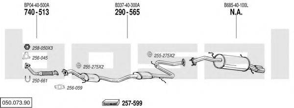 BOSAL 05007390 Система випуску ОГ