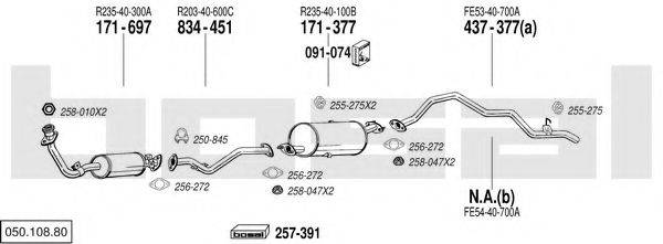 BOSAL 05010880 Система випуску ОГ