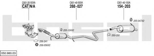 BOSAL 05098003 Система випуску ОГ