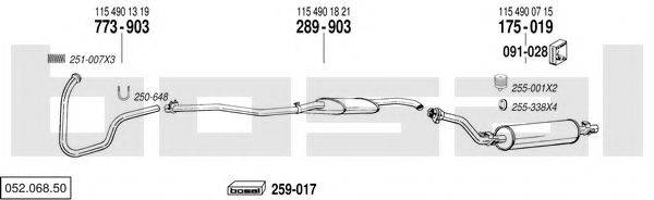 BOSAL 05206850 Система випуску ОГ