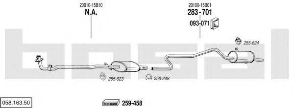 BOSAL 05816350 Система випуску ОГ