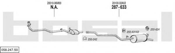 BOSAL 05824750 Система випуску ОГ