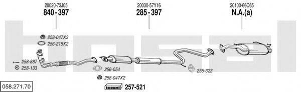 BOSAL 05827170 Система випуску ОГ