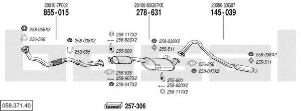 BOSAL 05837140 Система випуску ОГ