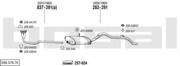 BOSAL 05837870 Система випуску ОГ